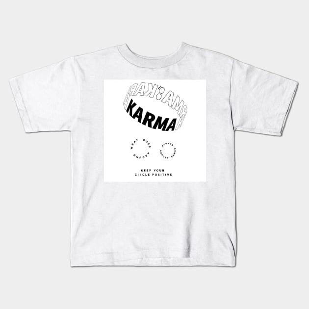 Karma - Best Selling Kids T-Shirt by bayamba